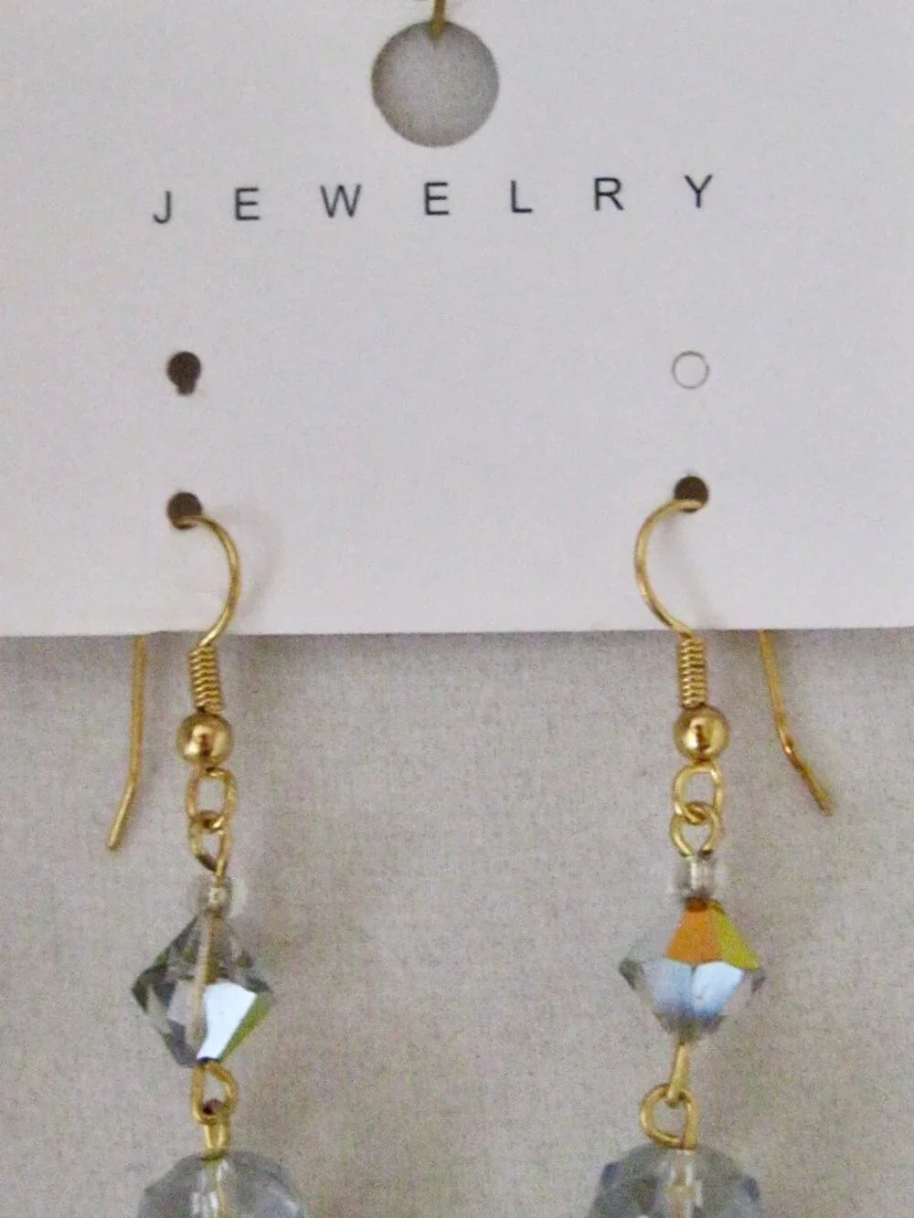 ONE OF A KIND PIERCED EARRINGS MADE IN USA BY T. BURKE DESIGNS W/AURORA BOREALIS